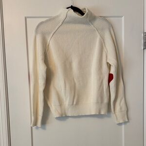 Chicwish Cream Turtleneck Sweater with Heart Patches - S/M